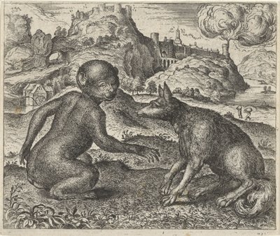 Favola della scimmia e della volpe da Egidius  Sadeler (II)