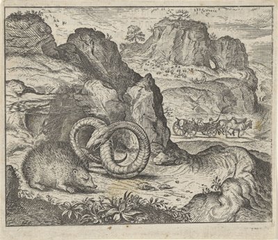 Favola del riccio e del serpente da Egidius  Sadeler (II)