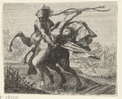 Favola del rapimento di una donna da parte di un centauro da Egidius  Sadeler (II)
