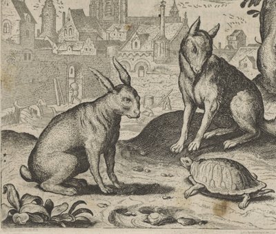 Favola della tartaruga e della lepre da Egidius  Sadeler (II)