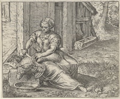 Favola della donna e della gallina da Egidius  Sadeler (II)