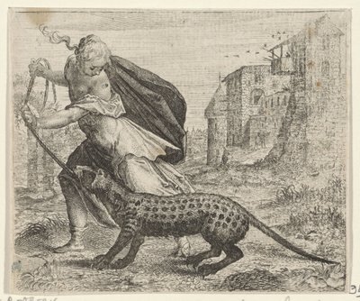Favola della donna con una zibetto da Egidius  Sadeler (II)
