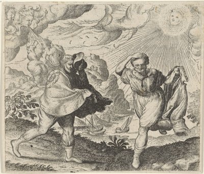 Favola del vento, del sole e dei viandanti da Egidius  Sadeler (II)