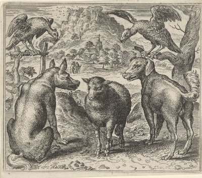 Favola del lupo e la sua causa contro la pecora da Egidius  Sadeler (II)