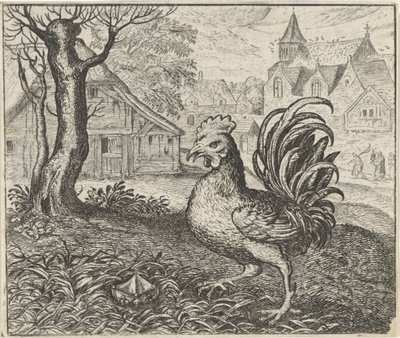 Favola del gallo e del diamante da Egidius  Sadeler (II)