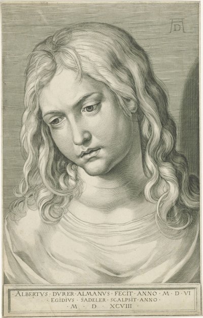 Testa di Cristo a dodici anni da Egidius  Sadeler (II)