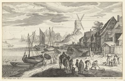 Paesaggio costiero con mulino a vento da Egidius  Sadeler (II)