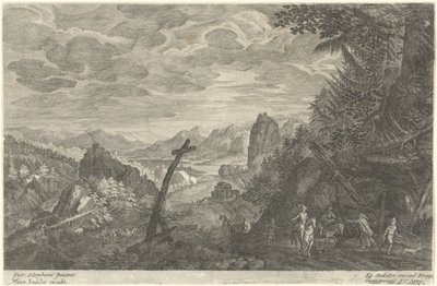 Strada di campagna vicino a un fiume da Egidius  Sadeler (II)