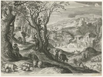 Novembre e dicembre da Egidius  Sadeler (II)