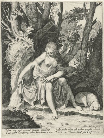 Pan spia la ninfa Siringa da Egidius  Sadeler (II)