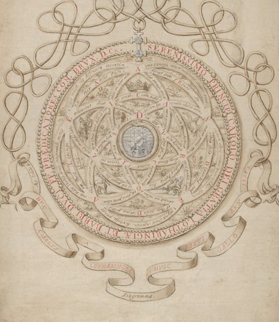 Anagramma in onore di Carlo III, Duca di Lorena e Bar da Aegidius Sadeler II