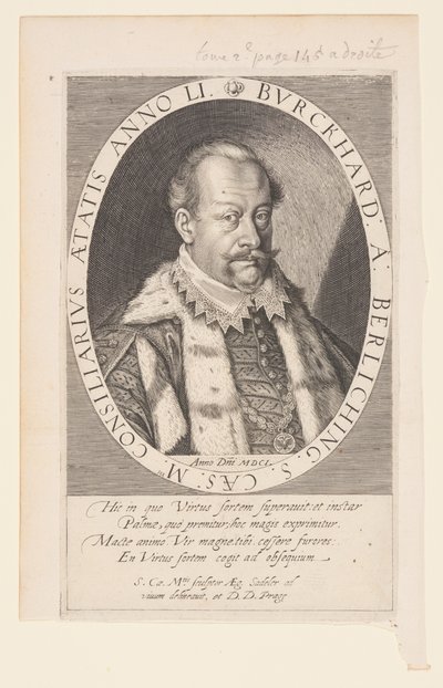 Burkhard von Berlichingen, consigliere di Rodolfo II da Aegidius Sadeler II