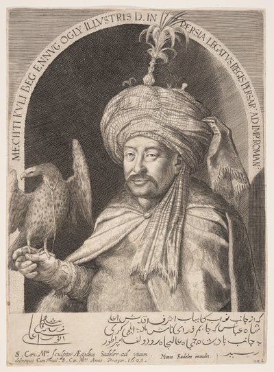 Mechti Kuli Beg (Mehdi Quli Beg), ambasciatore persiano a Praga da Aegidius Sadeler II