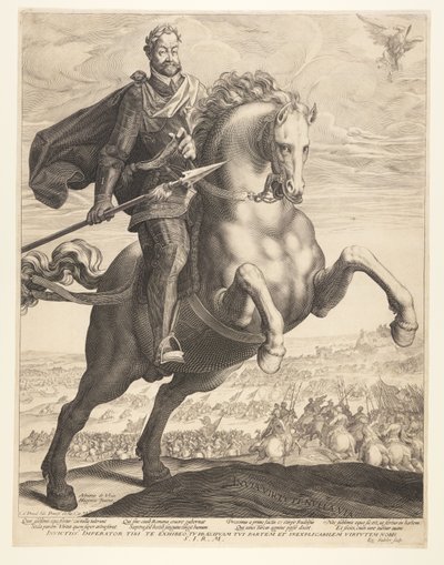 Rodolfo II a cavallo da Aegidius Sadeler II