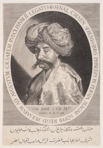 Synal Chaen (Zeynal Khan Shamlu), ambasciatore persiano a Praga da Aegidius Sadeler II