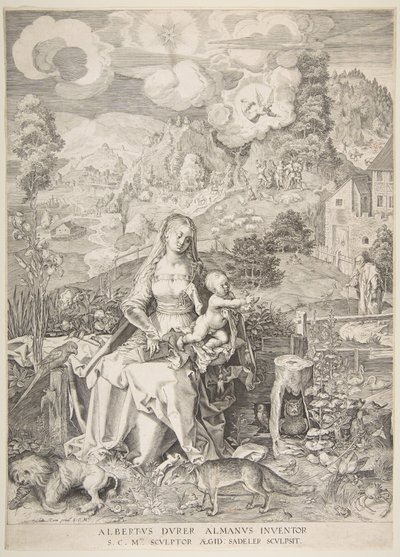 Vergine e Bambino in un paesaggio, ca. 1597 da Aegidius Sadeler II