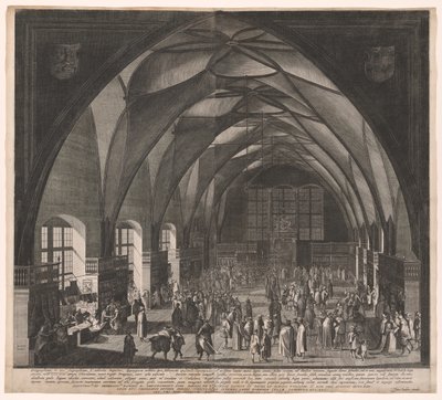 Sala Vladislav, Castello di Praga, la fiera annuale da Aegidius Sadeler II
