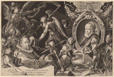 Bartholomaeus Spranger e la sua defunta moglie Christina Muller da Aegidius Sadeler II, after Bartholomaeus Spranger