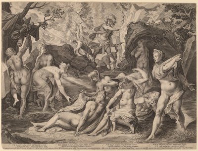 Diana sorpresa da Atteone da Aegidius Sadeler II after Joseph Heintz the Elder