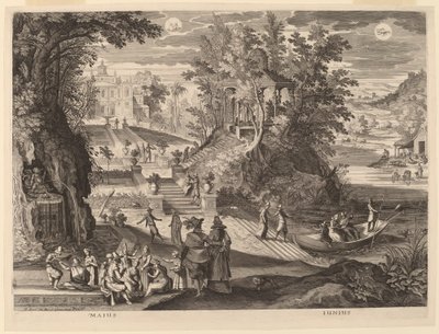 Maggio e Giugno da Aegidius Sadeler II after Paul Bril