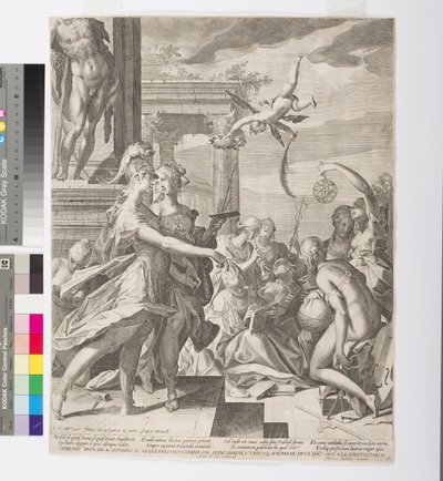 Atena introduce la pittura tra le Muse, c.1603 da Aegidius Sadeler or Saedeler