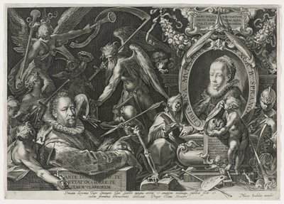 Bartholomaeus Spranger e sua moglie, Christina Muller, 1600 da Aegidius Sadeler or Saedeler