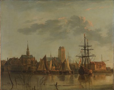 Veduta di Dordrecht al tramonto da Aelbert Cuyp (copy after)