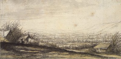 Paesaggio esteso con cottage e bestiame da Aelbert Cuyp