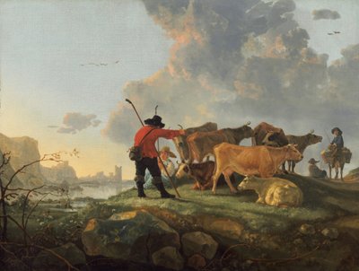 Mandriani che curano il bestiame da Aelbert Cuyp
