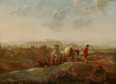 Contadini migranti in un paesaggio meridionale da Aelbert Cuyp