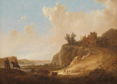 Paesaggio montuoso con le rovine di un castello da Aelbert Cuyp