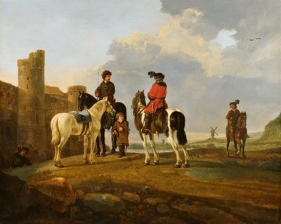 Cavalieri a riposo di Burg Ubbergen da Aelbert Cuyp