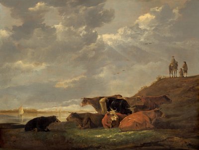 Paesaggio fluviale con mucche da Aelbert Cuyp