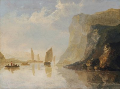 Paesaggio fluviale con barche da Aelbert Cuyp