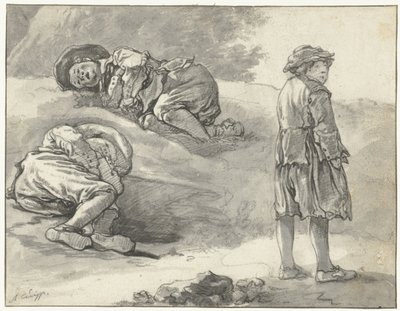 Tre studi di un piccolo pastore da Aelbert Cuyp
