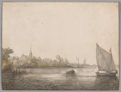 Veduta di IJsselmonde Vista Attraverso il Nuovo Maas da Aelbert Cuyp