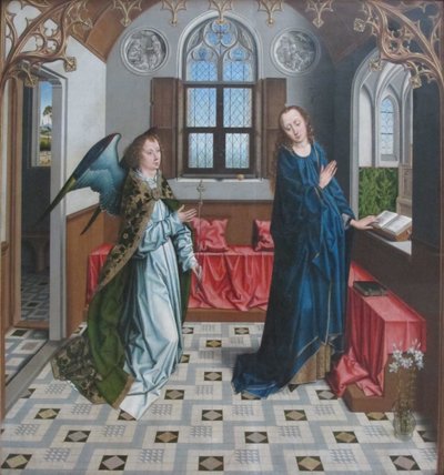 Tedesco: Verkündigung an Maria Annunciazione della Vergine Maria. da Aelbrecht Bouts