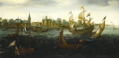 La Eendracht davanti a IJsselmonde da Aert Anthonisz
