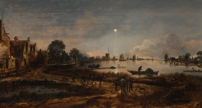 Vista del Fiume al Chiaro di Luna da Aert van der Neer