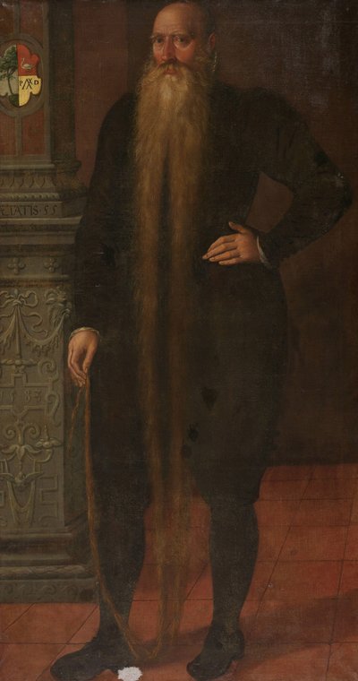 Ritratto di Pieter Dircksz, detto Barba Lunga, membro del Consiglio della Camera degli Orfani a Edam da Aert Pietersz. (attributed to)