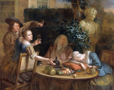 Una festa di bevute nel giardino, 1739 da Aert Schouman