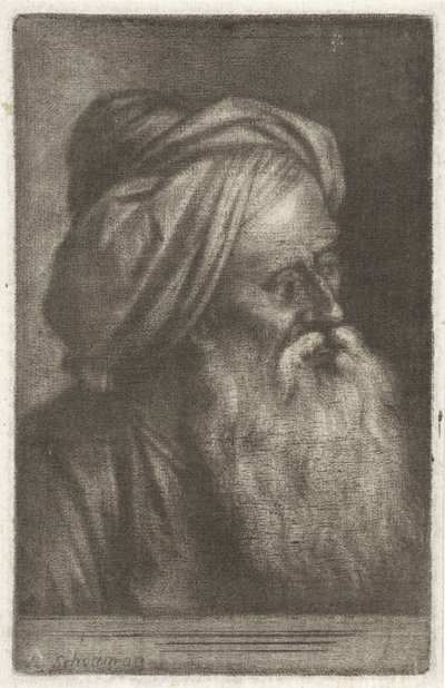Busto di un uomo con turbante da Aert Schouman