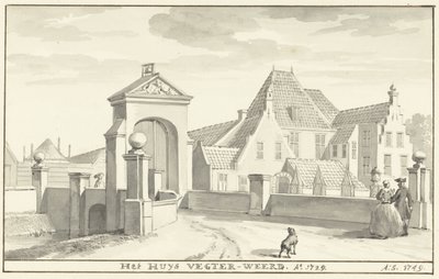 La tenuta Vechterweerd vicino a Zwolle nel 1729 da Aert Schouman