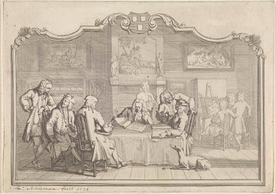 Gilda di San Luca a Dordrecht, 1736 da Aert Schouman