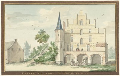 Il castello e la scuola a Wouw da Aert Schouman