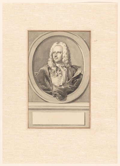 Ritratto di Abraham van Hoey, in ovale, verso sinistra da Aert Schouman