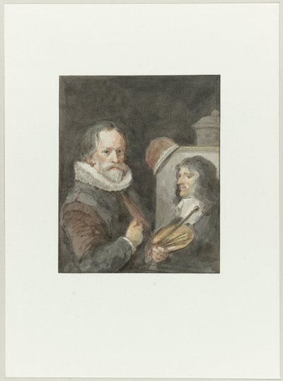 Ritratto di Michiel van Mierevelt mentre dipinge Jacob Willemsz. Delff da Aert Schouman
