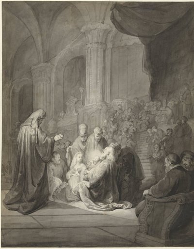 Simeone nel tempio da Aert Schouman