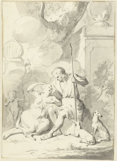 Venere e Adone (?) da Aert Schouman