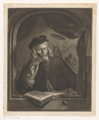 Autoritratto di Gerard Dou da Aert Schouman
